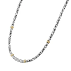Online Caviar Diamond Necklace | 3Mm Two-Tone