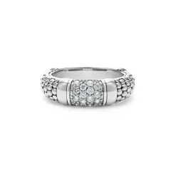Sale Caviar Diamond Ring Silver