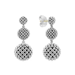 Discount Caviar Drop Earrings Silver