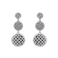 Discount Caviar Drop Earrings Silver