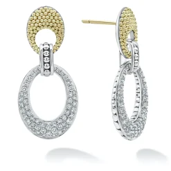 Best Caviar Oval Diamond Drop Earrings Diamonds