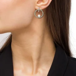 Online Caviar Pearl Drop Earrings Two-Tone