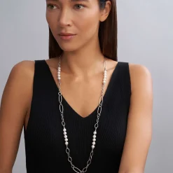 Fashion Caviar Pearl Link Necklace Long Necklaces
