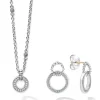 Discount Caviar Spark Diamond Earrings And Necklace Gift Set Two-Tone