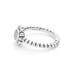 Online Caviar Square Diamond Ring Stacking Rings