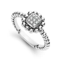 New Caviar Square Diamond Ring Diamonds