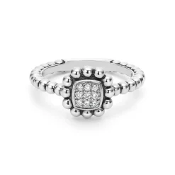 New Caviar Square Diamond Ring Diamonds