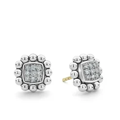 Shop Caviar Square Diamond Stud Earrings Stud Earrings