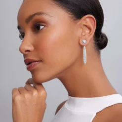 Shop Caviar Square Diamond Stud Earrings Stud Earrings