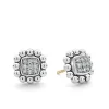 Sale Caviar Square Diamond Stud Earrings Diamonds