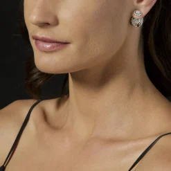 Sale Caviar Square Diamond Stud Earrings Diamonds