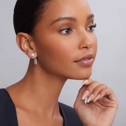 Sale Caviar Square Diamond Stud Earrings Diamonds