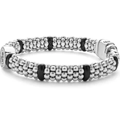 Online Ceramic And Diamond Circle Bracelet | 9Mm Silver