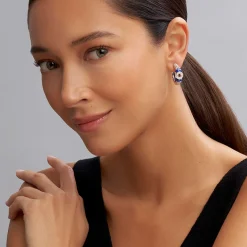 Store Ceramic And Diamond Circle Hoop Earrings Diamonds