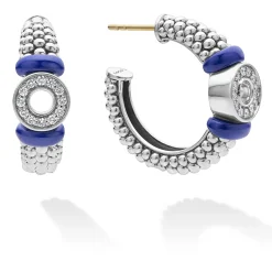 Store Ceramic And Diamond Circle Hoop Earrings Diamonds