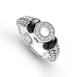 Hot Ceramic And Diamond Circle Ring Diamonds