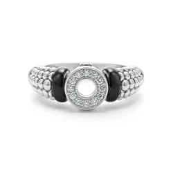 Hot Ceramic And Diamond Circle Ring Diamonds