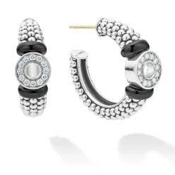 Discount Ceramic And Diamond Circle Hoop Earrings Diamonds