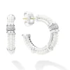 New Ceramic And Diamond Hoop Earrings Diamonds