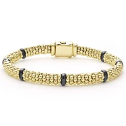 Online Ceramic And 18K Gold Caviar Bracelet | 6Mm Gold