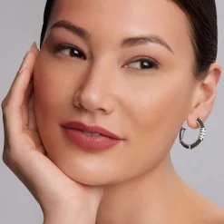 Cheap Ceramic Beaded Diamond Hoop Earrings Diamonds