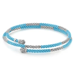 Flash Sale Ceramic Beaded Wrap Bracelet Silver