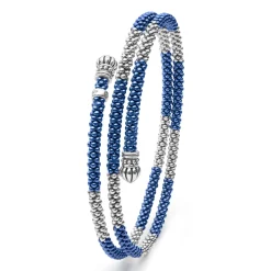 Hot Ceramic Beaded Wrap Bracelet Silver