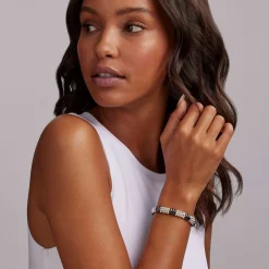 Sale Ceramic Caviar Beaded Bracelet | 9Mm Two-Tone