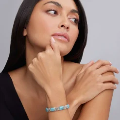 Best Ceramic Caviar Beaded Bracelet | 9Mm Silver