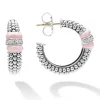 Store Ceramic Caviar Diamond Hoop Earrings Diamonds