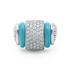 Hot Ceramic Caviar Diamond Statement Ring Diamonds