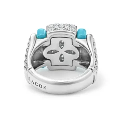 Hot Ceramic Caviar Diamond Statement Ring Diamonds