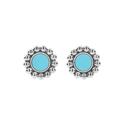 Shop Ceramic Circle Stud Earrings Silver