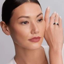 Cheap Ceramic Diamond Stacking Ring Caviar Rings