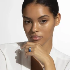 Store Ceramic Diamond Stacking Ring Silver