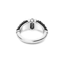 Shop Ceramic Diamond Stacking Ring Silver