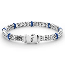 New Ceramic Station Caviar Bracelet | 6Mm Silver