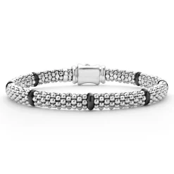 Shop Ceramic Station Caviar Bracelet | 6Mm Silver