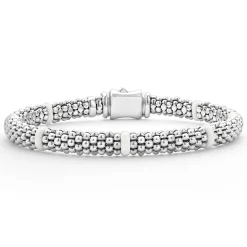 Flash Sale Ceramic Station Caviar Bracelet | 6Mm Silver