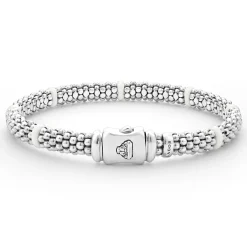 Flash Sale Ceramic Station Caviar Bracelet | 6Mm Silver