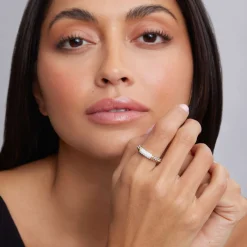 Hot Ceramic Two-Tone Caviar Stacking Ring Caviar Rings