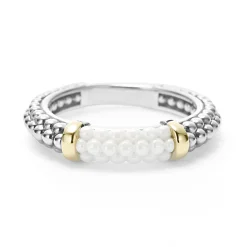 Best Ceramic Two-Tone Caviar Stacking Ring Stacking Rings