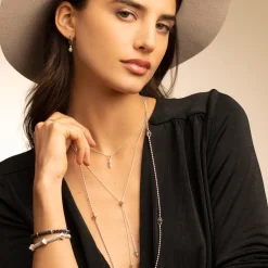 Hot Charm Diamond Hoop Earrings Two-Tone