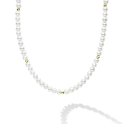Cheap Childs First Gold Station Pearl Necklace Two-Tone