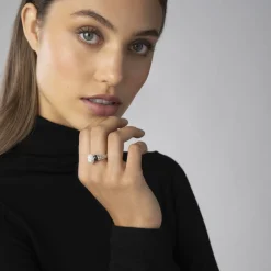 Flash Sale Circle Ceramic Caviar Diamond Ring Diamonds