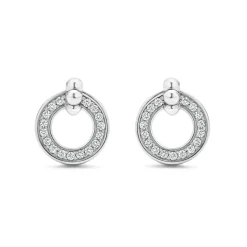 Discount Circle Diamond Stud Earrings Stud Earrings