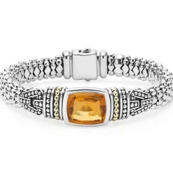 Shop Citrine Caviar Bracelet | 9Mm Two-Tone
