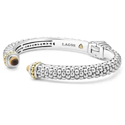 Fashion Citrine Cuff Bracelet | 8Mm Two-Tone