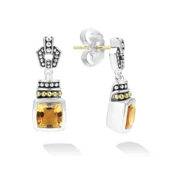 Outlet Citrine Drop Earrings Two-Tone