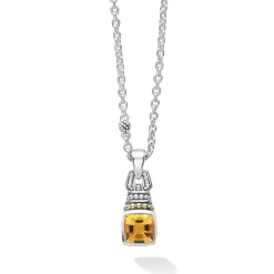 Best Citrine Pendant Necklace Two-Tone
